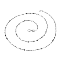 老银匠 S925银蛇骨项链 1.5mm 40+5cm