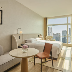 深圳湾希尔顿逸林酒店2晚+逸林专属曲奇1份+延迟退房（视房态）+SPA水疗8折优惠券1份+DOSE红光热疗99元代金券