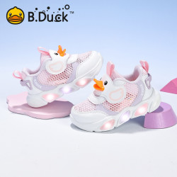 B.Duck 新款运动鞋鞋子儿童鞋夏季白鞋2026网面男鞋透气鞋