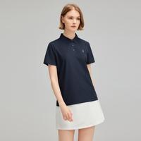 暇步士 春季简约清爽百搭轻运动T恤休闲通勤垂顺光洁女式POLO衫