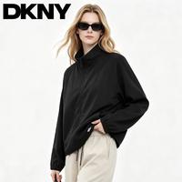 DKNY 夏季时尚宽松舒适拉链开衫立领长袖女式外套女