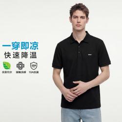 DKNY 凉感冰丝面料T恤男polo衫男短袖