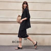 BCBGMAXAZRIA 通勤百搭镂空针织双排扣女式外套春夏