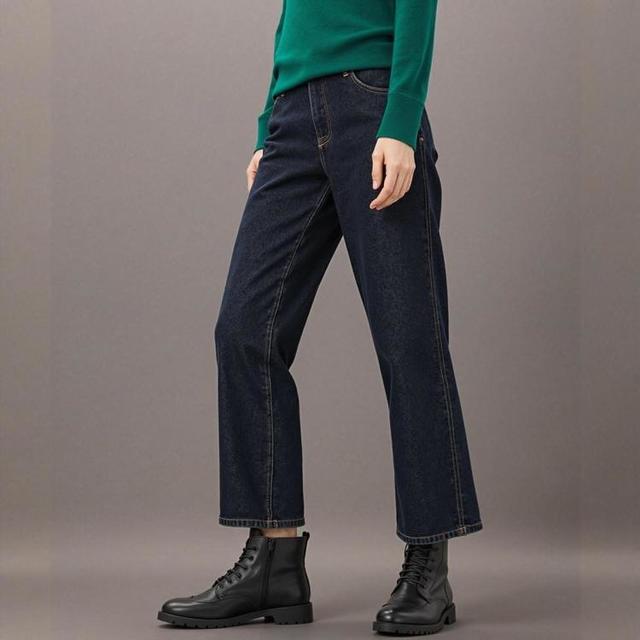 Massimo Dutti 纯棉丹宁风 女式水洗做旧经典休闲百搭柔软舒适牛仔长裤
