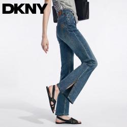 DKNY 女士通勤裤 显瘦开衩弹力牛仔裤