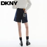 DKNY 26夏季新款复古明线A字遮肉时尚牛仔裤百搭挺括女士短裤高级感