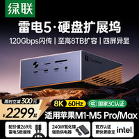 绿联 双8K四屏异显 雷电5硬盘扩展坞