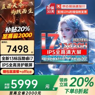 联想 笔记本电脑游戏电竞本 满血RTX5060独显Y7000P  i7-13620H 16G 1T固态升级悦Pro  全能游戏办公本