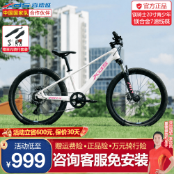 喜德盛 镁骑士青少年自行车 20英寸 120-135cm 身高适用 7速线碟刹 镁合金车架