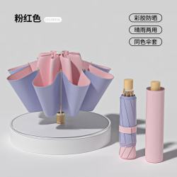 温诗欧 木柄彩胶超轻防晒晴雨伞