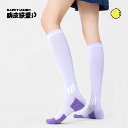HAPPYLEMON 压力小腿袜夏季高筒运动袜女显瘦防滑专业跑步袜健身2026新款爆款