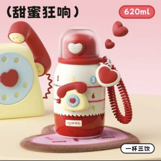 HAERS 便携 男童女童 保温杯 316内胆