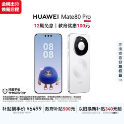 华为 Mate 80 Pro 手机 16GB+512GB 雪域白