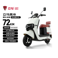 立马电动车 72KM续航 电动摩托车 铅酸电池 NFC智能  淡雾灰白 20Ah 72V
