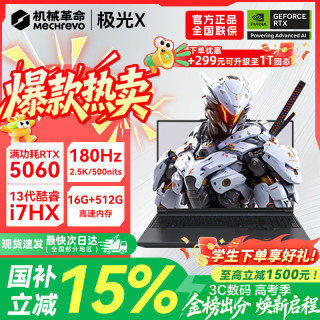 机械革命 极光X游戏本 2026新款旗舰酷睿i7HX 热销主推/极光X13i7HX5060/16G+512G 游戏办公二合一