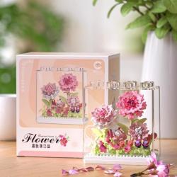 潮乐创 绮梦花盒永生积木花系列积木玩具 7323绮梦花盒-康乃馨335pcs