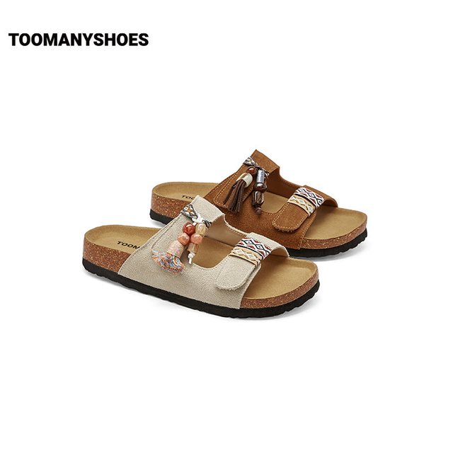 TOOMANYSHOES 波西米亚风 女式拖鞋 ZAJ82