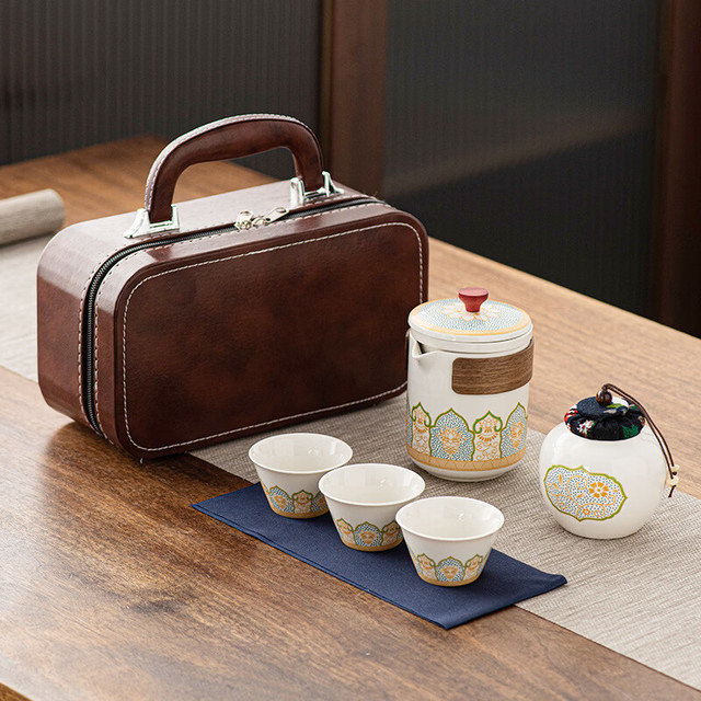 简尚恩 便携式功夫茶具 1壶3杯+收纳包