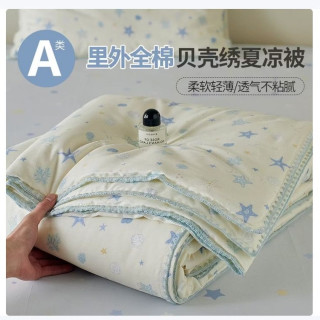兰芮 100%里外全棉A类可水洗空调夏凉被 150*200cm