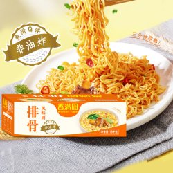 香满园 排骨风味波纹面挂面整箱非油炸方便面健康速食圆面条1.6kg