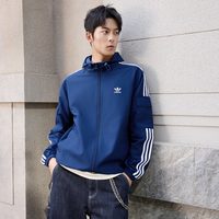 adidas 通勤百搭休闲运动连帽夹克薄外套男女春夏adidas阿迪达斯三叶草