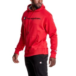Champion 冠军 男士强力混纺抓绒套头衫,球队红色围巾/冠军字体,X-Large