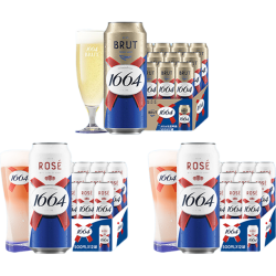 1664凯旋 啤酒套装  双口味36罐（桃红24+法蓝12）