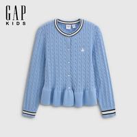 国家补贴、PLUS会员：Gap 女童小熊刺绣花边下摆针织开衫 805961