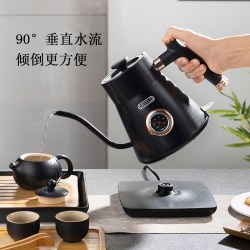 思迪乐 泡茶壶细口长嘴家用电水壶不锈钢欧式复古咖啡手冲壶