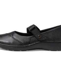Clarks 适合成人 女性 平底鞋 cora gema 26174193 平底鞋 防滑 Cora Gema Black Leather 9.5 Wide