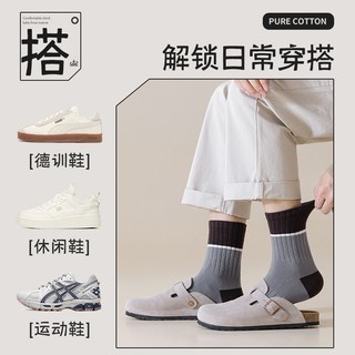 俞兆林 纯棉防臭吸汗 男士中筒袜