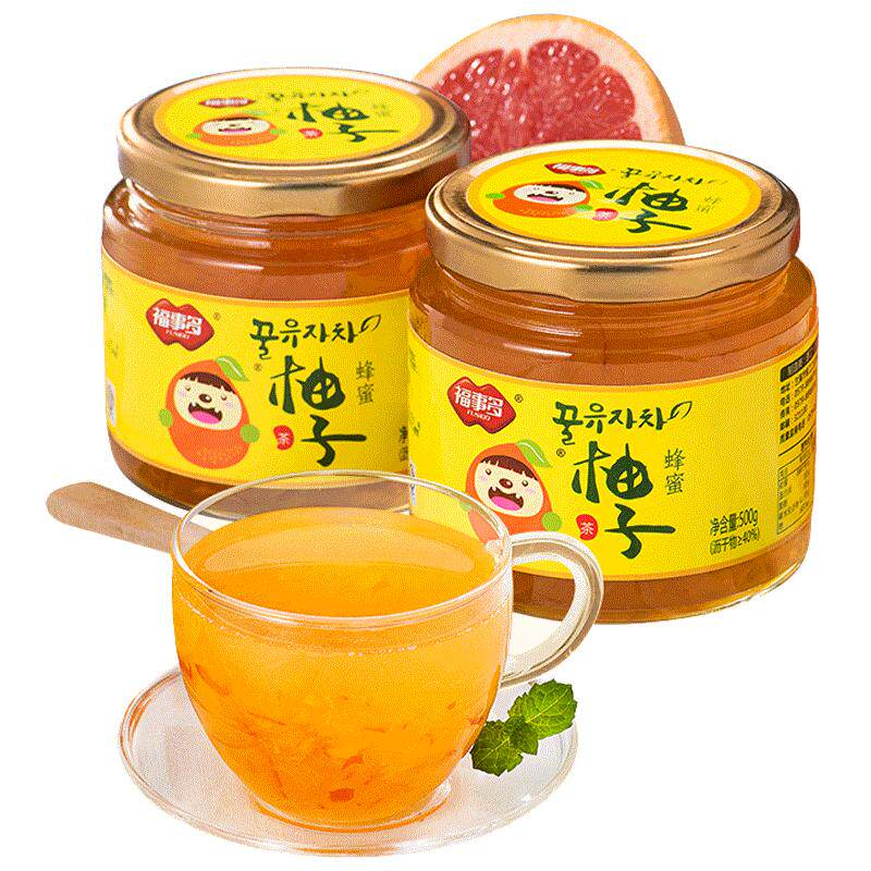 福事多 蜂蜜柚子茶 450g 冲饮花果茶