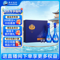 洋河 梦之蓝 蓝色经典 M6 52%vol 浓香型白酒 500ml*2瓶 双支装