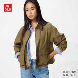 优衣库 女装休闲短茄克/巴恩风外套夹克483807 484664 483807/33卡其色 M