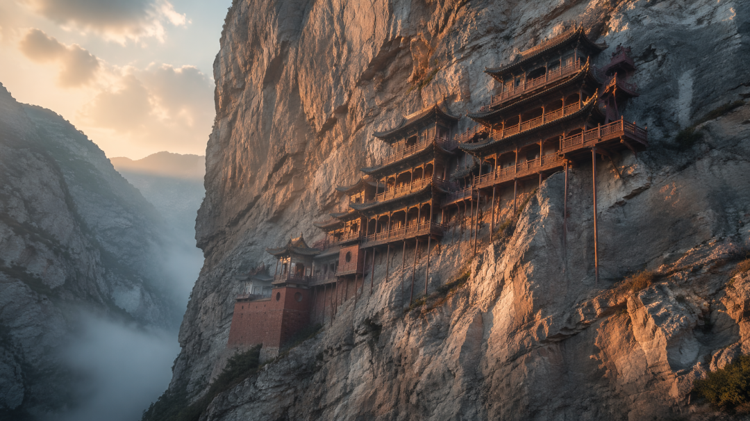 古建守护者篇六：悬空寺底下那些木柱不承重，真正撑住它的，是27根1500年前的"膨胀螺栓"