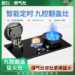 新飞 家用魔碟灶升级九腔猛火煤气灶天然灶台嵌炉具燃气灶