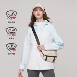 诺诗兰 女式冲锋衣单冲户外运动外套休闲外套女穿岳