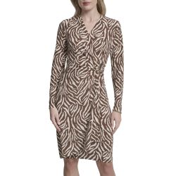 Donna Karan DKNY Donna Karan 女式长袖斜襟领紧身连衣裙