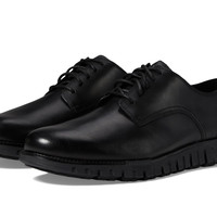 COLE HAAN 男士牛津鞋 皮质商务休闲鞋 环保舒适步行鞋 黑色黑色 10 Wide US
