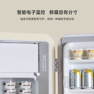 HCK哈士奇 RC-130D-SK 复古外观 107L 单门冰箱