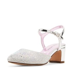 STEVE MADDEN 女童鞋 Lauv 高跟鞋, 银色