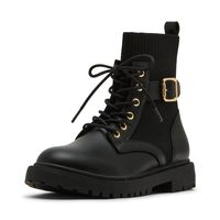STEVE MADDEN 女童鞋 Kya 战靴, 黑色