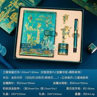 1 探秘堆文具套装中国风博物馆文创纪念品古风节日礼物礼盒 A款本神鸟(徽章+冰箱贴+胶带)+龙头笔 盒