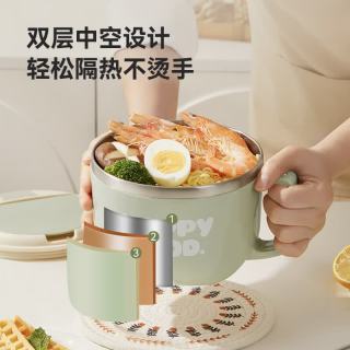 京东京造 316L不锈钢泡面碗 隔热防烫 1.3L 配筷勺