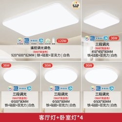 雷士 LED吸顶灯全光谱护眼灯具套餐 四室一厅（特权金延保1年）