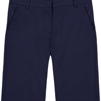 IZOD 女童校服紧身百慕大斜纹短裤, *蓝, 6