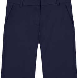 IZOD 女童校服紧身百慕大斜纹短裤, *蓝, 6