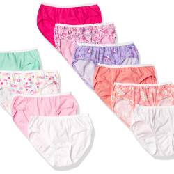 HANES 适合幼儿 女性 内衣 棉质 10件装 件 Hipster - Assorted 3 - 10 Pack 2-3T