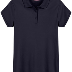 IZOD 适合大童 女性 polo衫 校服短袖polo衫,扣子开合,舒适柔软的针织面料 有领 短袖 标准版型