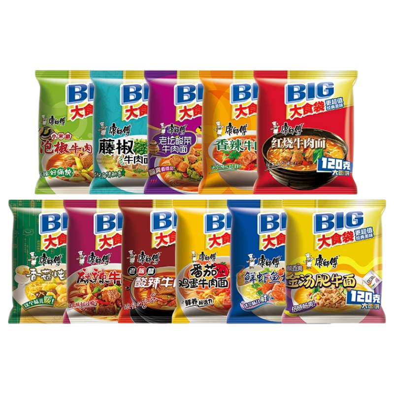 康师傅 大食袋BIG 多口味混搭 12袋装 方便面